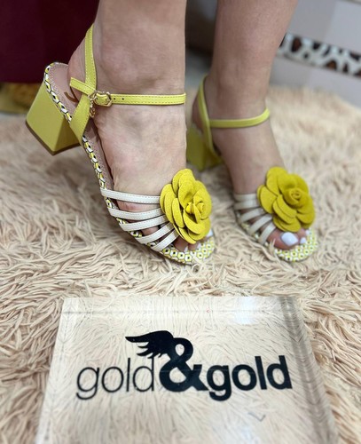 Sandalo donna gold - &gold, yellow