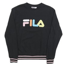 FILA Felpa Donna Nera Cotone