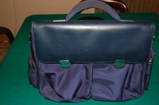 Carpisa,  Cartella / Borsa da lavoro, Blu navy, tessuto sintetico/ecopelle,Usata