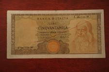 LIRE 50000 LEONARDO DA VINCI