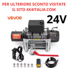 Verricello 13500LBS - 6123,5kg, 24V 24m Cavo in Acciaio