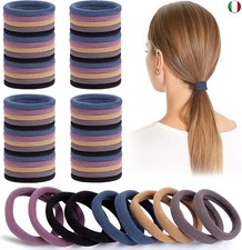 100 Pezzi Elastici per Capelli No-metal, Elastici Capelli Bambina Donna per