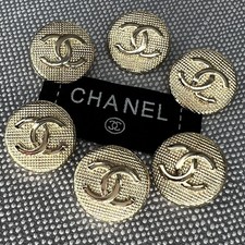 Ø 18 mm set 10 bottoni Chanel CC bottoni di ricambio metallo colore oro bottone timbrato