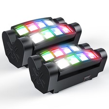 2*8 LED 80W RGBW Spider Moving Head luce di scena DMX512 effetto luce Natale
