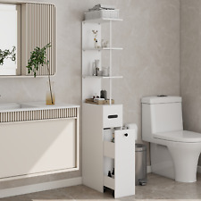 Puluomis Mobile da Bagno Mobile alto Mobiletto Stretto Cassettiera su ruote