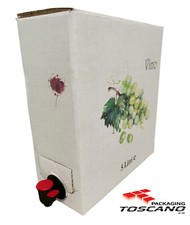 BAG IN BOX VUOTO 5 LITRI GENERICO PER VINO CON SACCA E RUBINETTO PZ.20