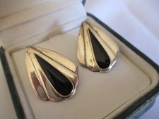 ORECCHINI VINTAGE ARGENTO 925 ONICE  earrings