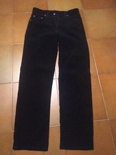 Pantaloni in velluto nero a costine Rifle 32x34