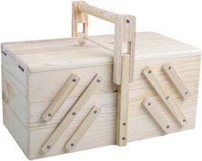 , Scatola Da Cucito in Legno Di Pino