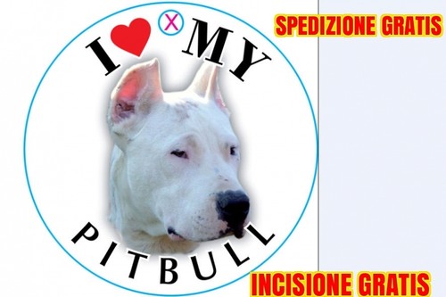 Medaglietta per cane pitbull - medaglietta,