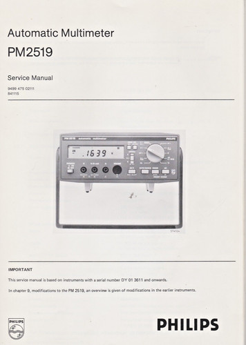 Philips pm2519 multimetro - pm2519,