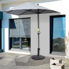 Base per Ombrellone da Giardino Semitondo Palo 38/48mm 9.2Kg Cemento e Abs