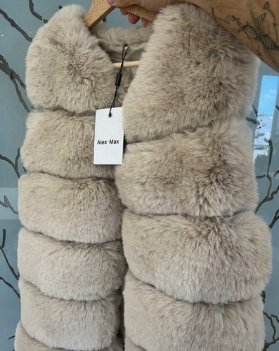 Gilet lungo ecopelliccia alex - lungo,