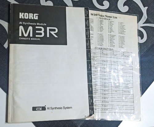 Manuale korg m3r inglese - manuale,