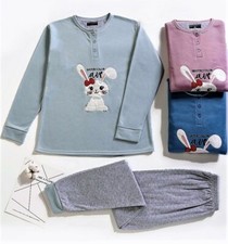 PYJAMA FEMME COTON MOLLETONNE