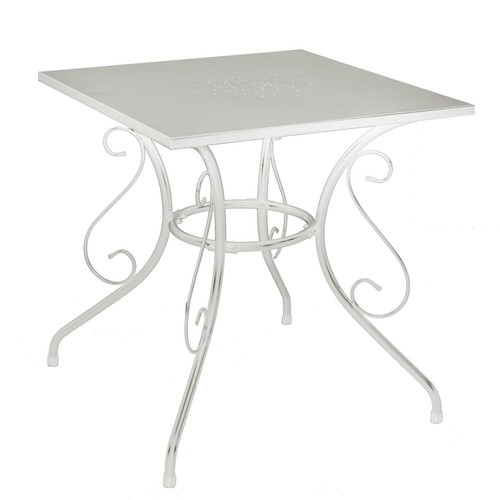 Tavolo metallo bianco 70x70 - 70x70, cm