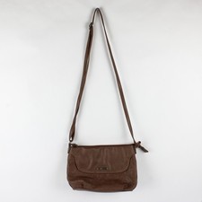 MultiSac Borsa A Tracolla In Vinile Sintetico Marrone Con Fiori