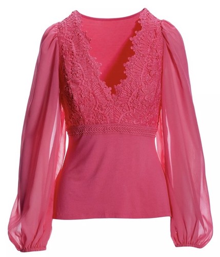 Top boston proper scallop lace - top,