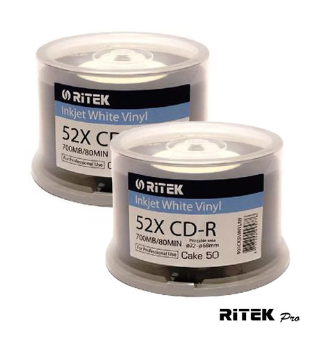 100 dischi vuoti ritek r - ritek, cd
