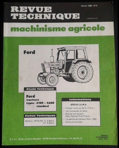 Revue technique tracteur ford - technique,