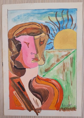 Giuseppe cesetti acquerello - ,