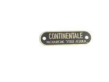 Targhetta continentale - ",