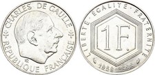 1 Franc Charles de Gaulle 1958-1988