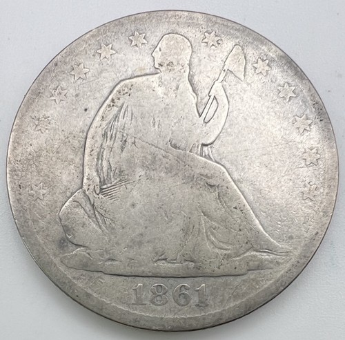 1861 mezzo dollaro liberty - mezzo,