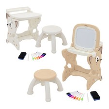 Tavolo da disegno per bambini 3in1 con lavagna LCD magnetica e sgabello a scelta