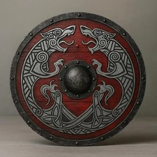 Scudo vichingo rosso