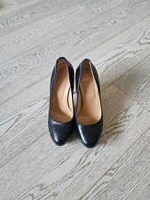 scarpe donna décolleté pelle nera spazzolata, tacco 12cm, plateau 2.5cm, 