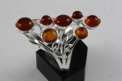 Design ambra anello argento - design,