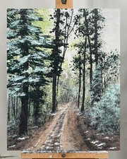 Quadro acrilico tema invernale