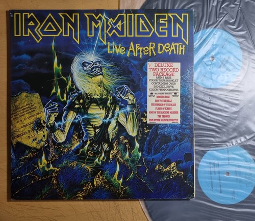 2lp iron maiden live - vg+,