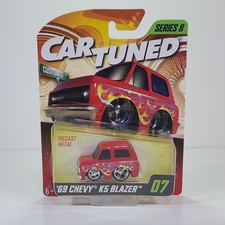 Blazer Car Tuned Serie 8 #07 1969 Chevy K5 corpo quadrato rosso con fiamma 1:64 pressofuso