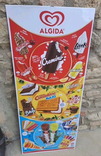 Tabella insegna gelati algida - tabella,