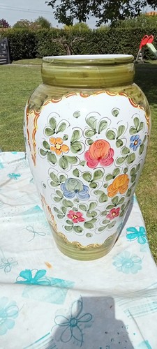 Vaso firmato rolli - rolli, deruta