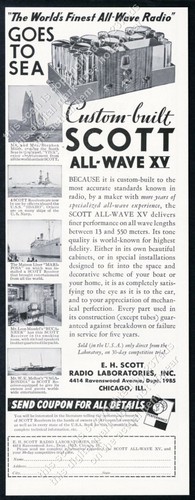 1935 scott all wave radio - wave,