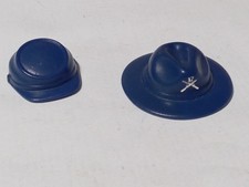 CAPPELLO E CAPPELLO BLU UFFICIALE SOLDATO NORDISTA YANKEE UNIONISTA PLAYMOBIL