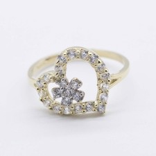 Anello Donna CZ Fiore E Cuore