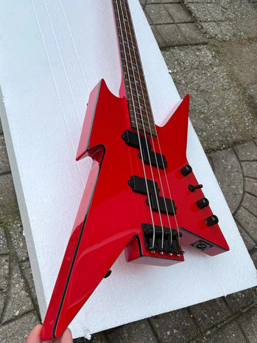 Basso elettrico corde rosso - basso, 4