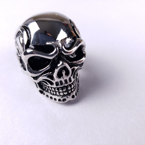 Anello uomo teschio - , acciaio