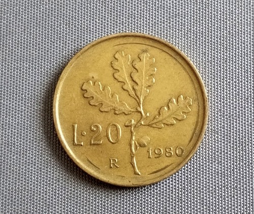 Moneta lire quercia anno - 20,