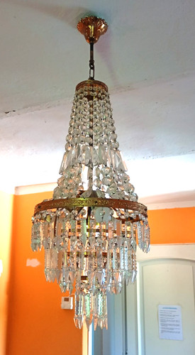 Lampadario ottone con - lampadario, in