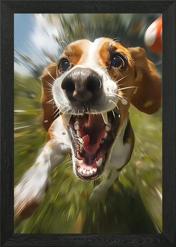 Poster beagle cane - miss, palla