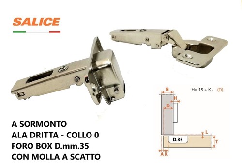 Cerniera salice c2abp99 - cerniera,