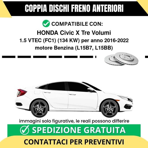 Coppia dischi freno anteriori - dischi,