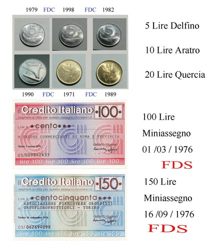 Lire monete fdc 100 - monete,