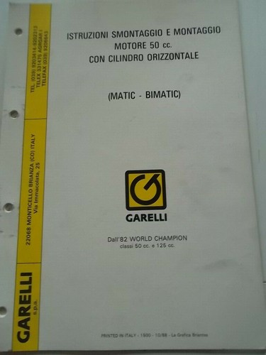 Manuale officina garelli matic - officina,