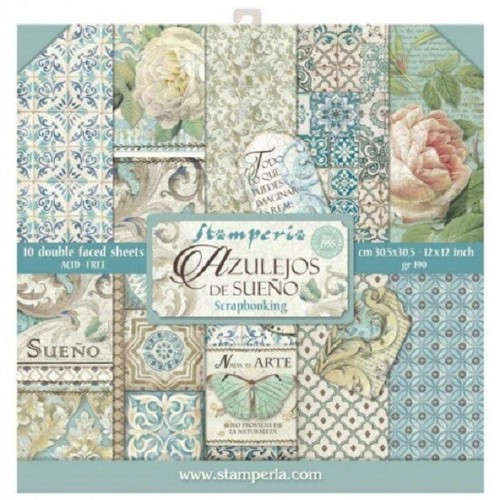 Blocco 10fg carte scrap